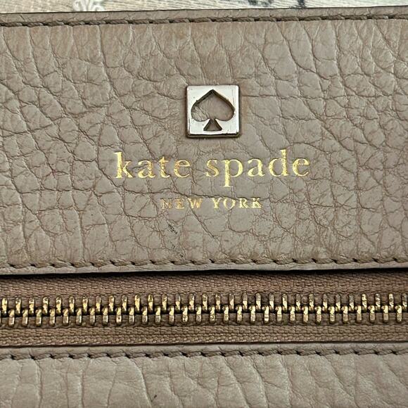 Kate Spade Perri Lane Romy Shoulder Handle Bag Leather Beige - Picture 4 of 16